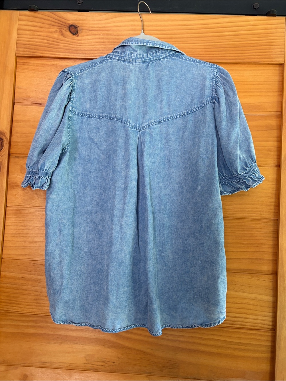 Light Blue Button-Up Blouse - Picture 5 of 5